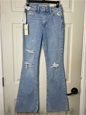 IDYLLWIND Melbourne Medium Wash High Risin Distressed Bootcut Jeans Sz 6/32L